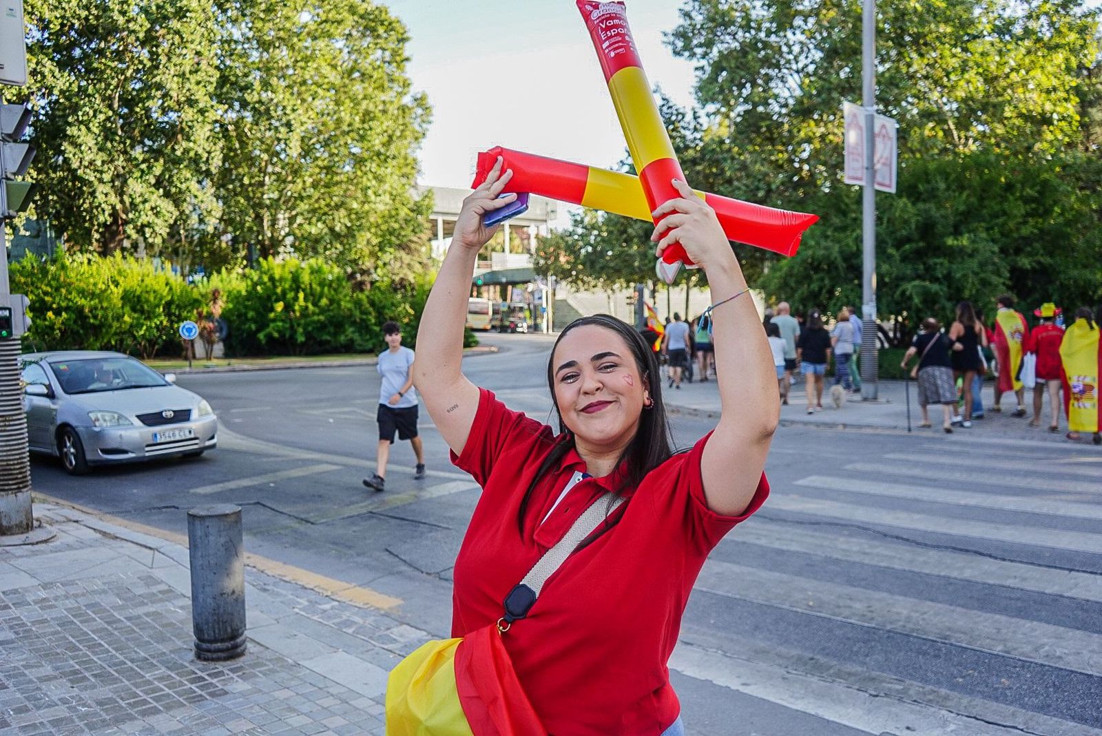 Así se vive en las calles de Granada la final de la Eurocopa