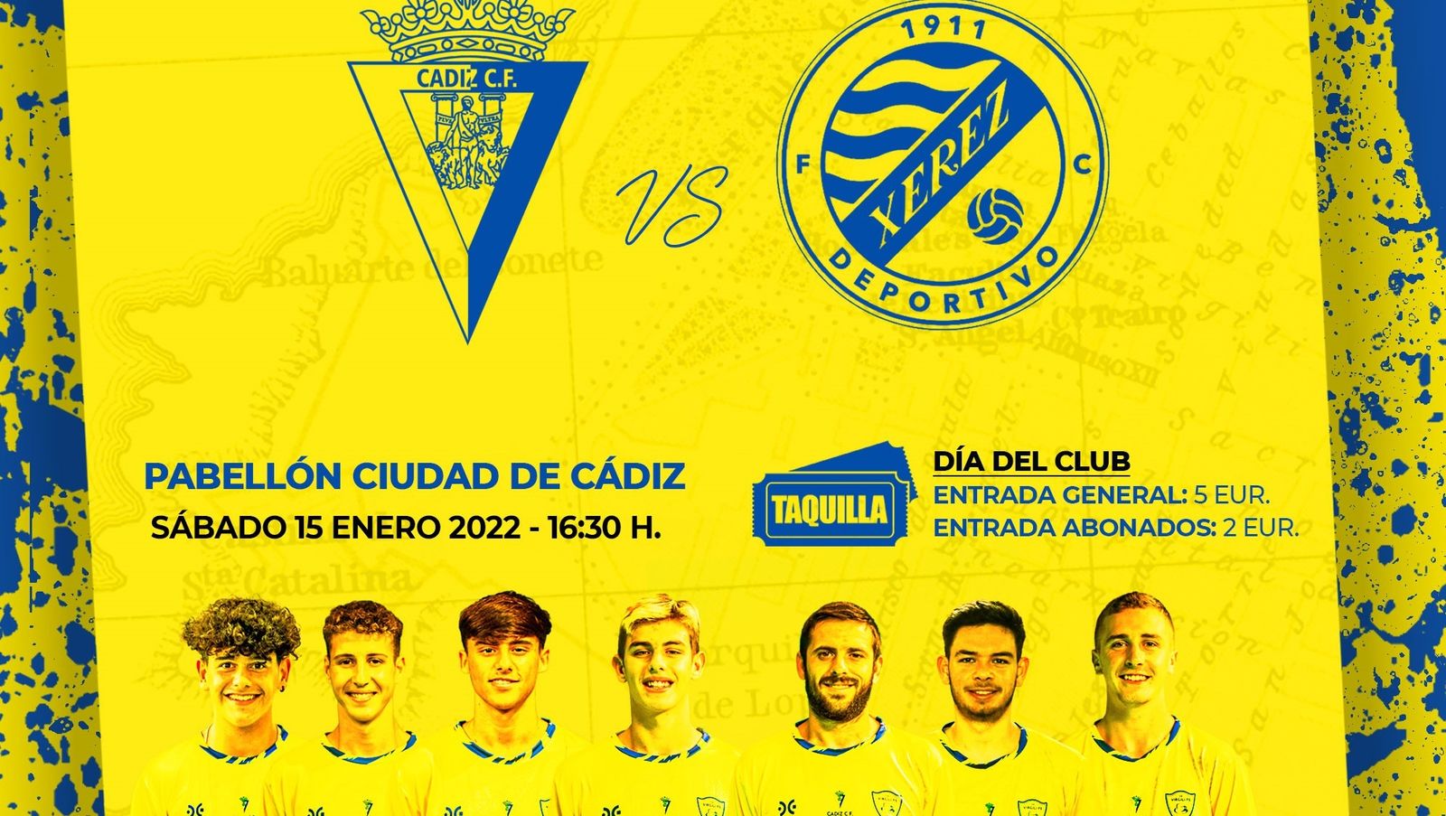 Cartel anunciador del partido que se disputa este sábado