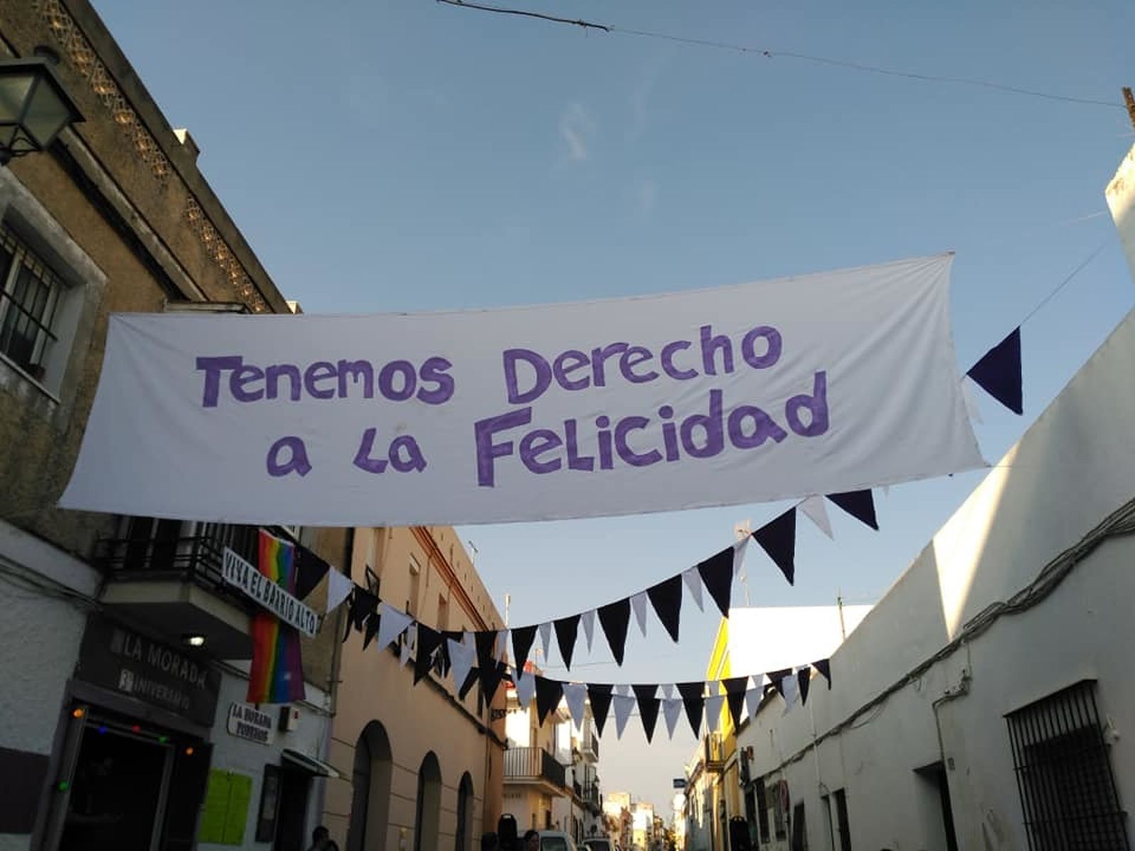 Una imagen de la sede de Podemos El Puerto, en la calle Zarza.
