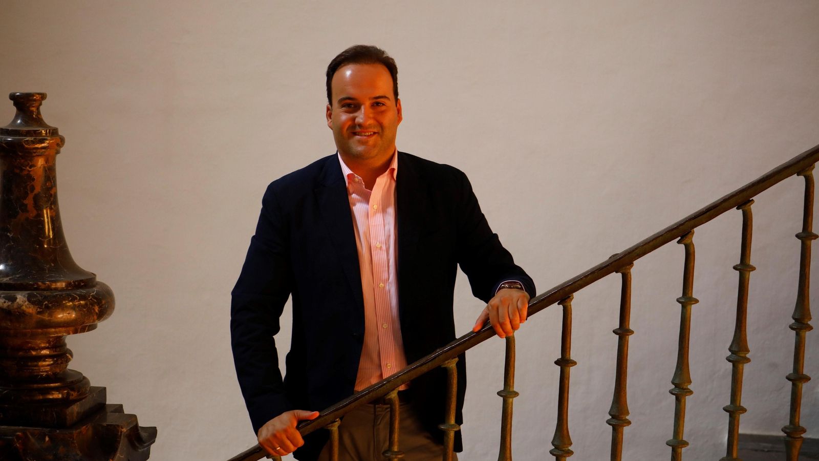 Juan Ramón Valdivia en un momento de la entrevista.