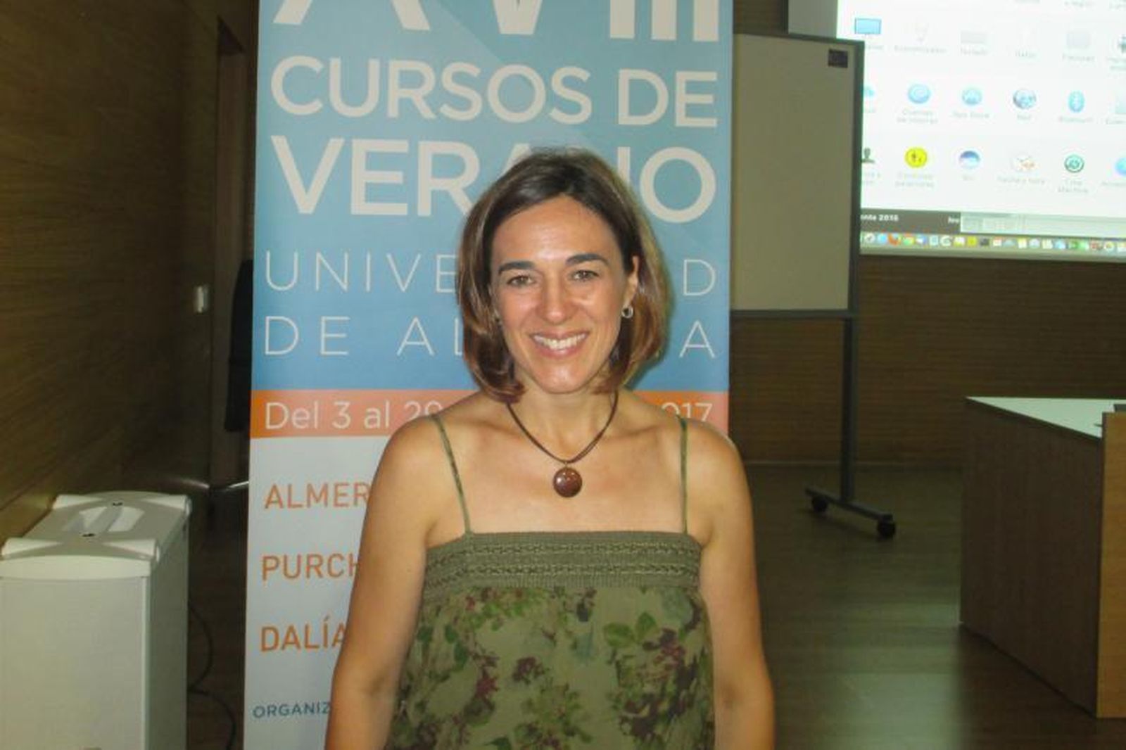 Almudena Zurita tras su ponencia.