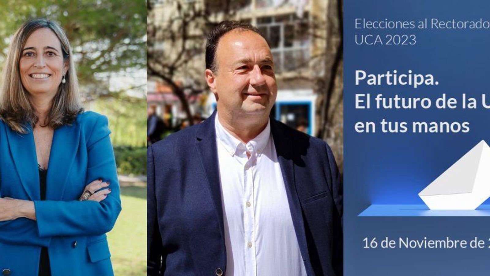 Anuncio para participar en las elecciones al rectorado del 16 de noviembre.
