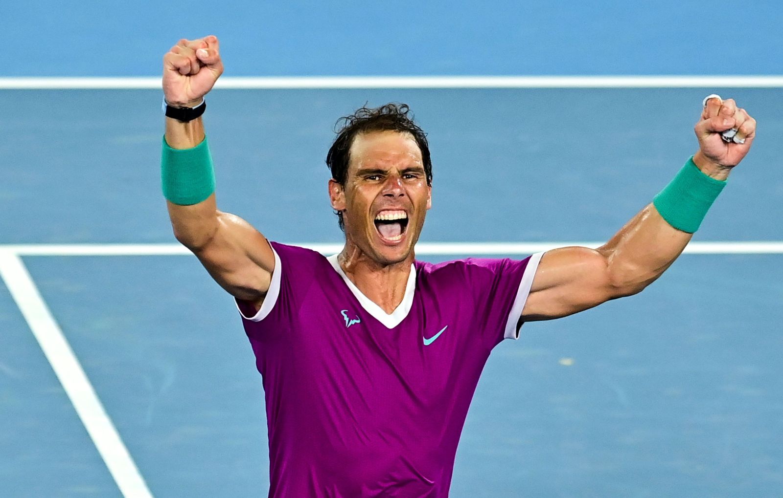 Las imágenes del histórico triunfo de Nadal sobre Medvedev (y 8)