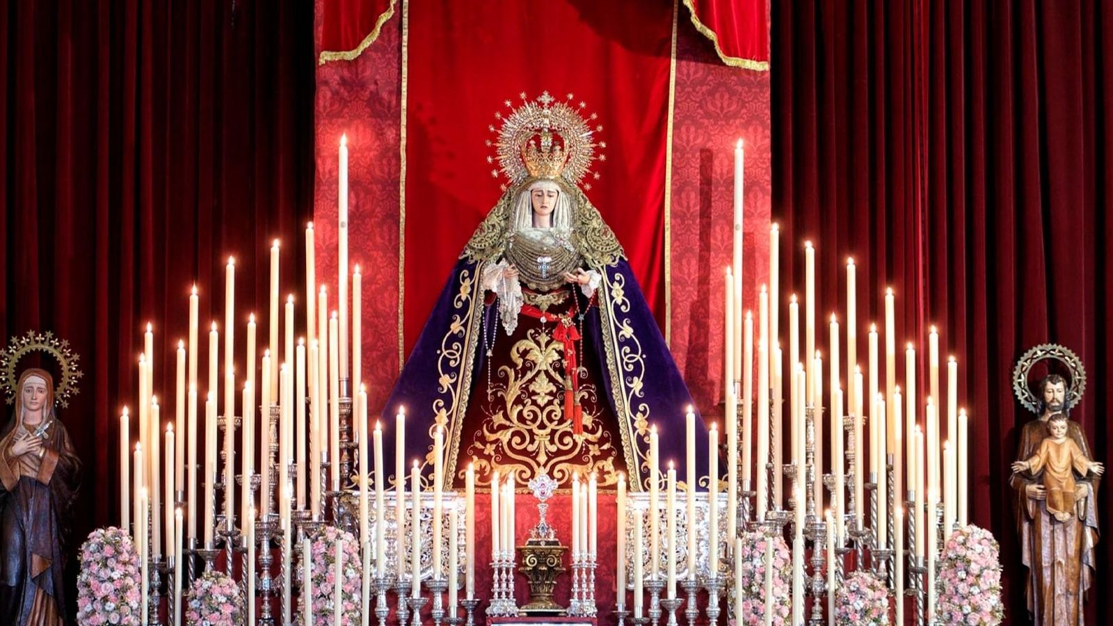 Altar de Solemne Triduo en honor a María Santísima de la Caridad (Hermandad de l sagrada Lanzada). Septiembre 2024.