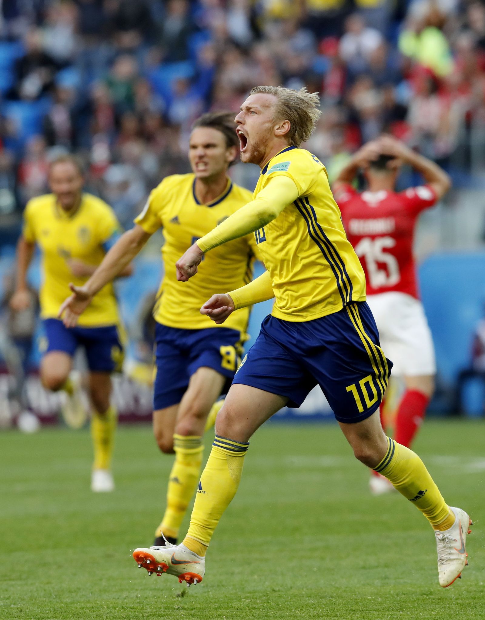 Las imágenes del Suecia-Suiza
