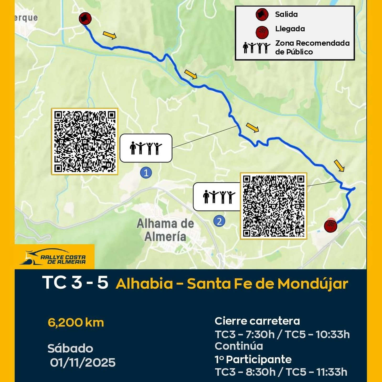 Tramo de Alhabia Santa Fe de Mondújar del 50 Rallye Costa de Almería.