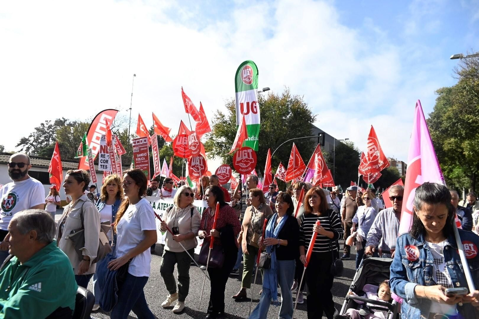La manifestación en defensa de la sanidad pública en Córdoba, en imágenes