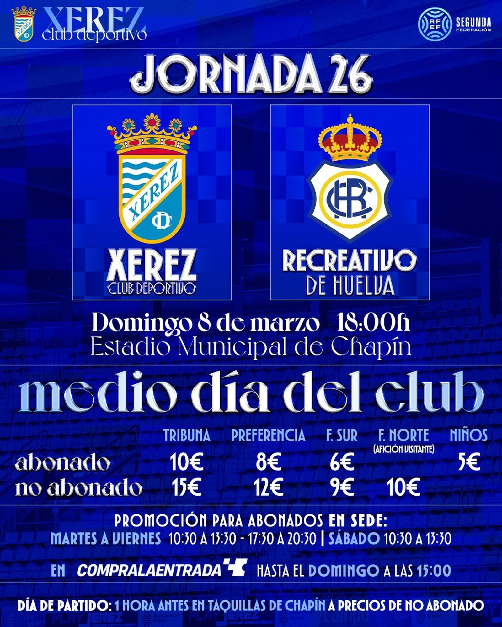 Cartel anunciador del partido.