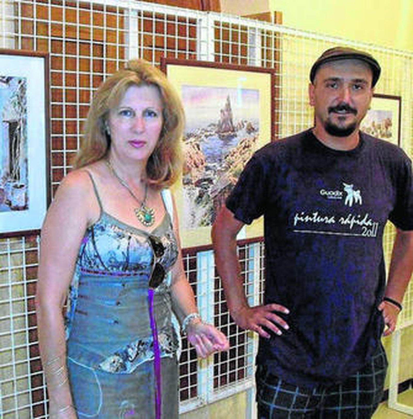 La concejala de Cultura, María Dolores Ortega con Carlos Romera.