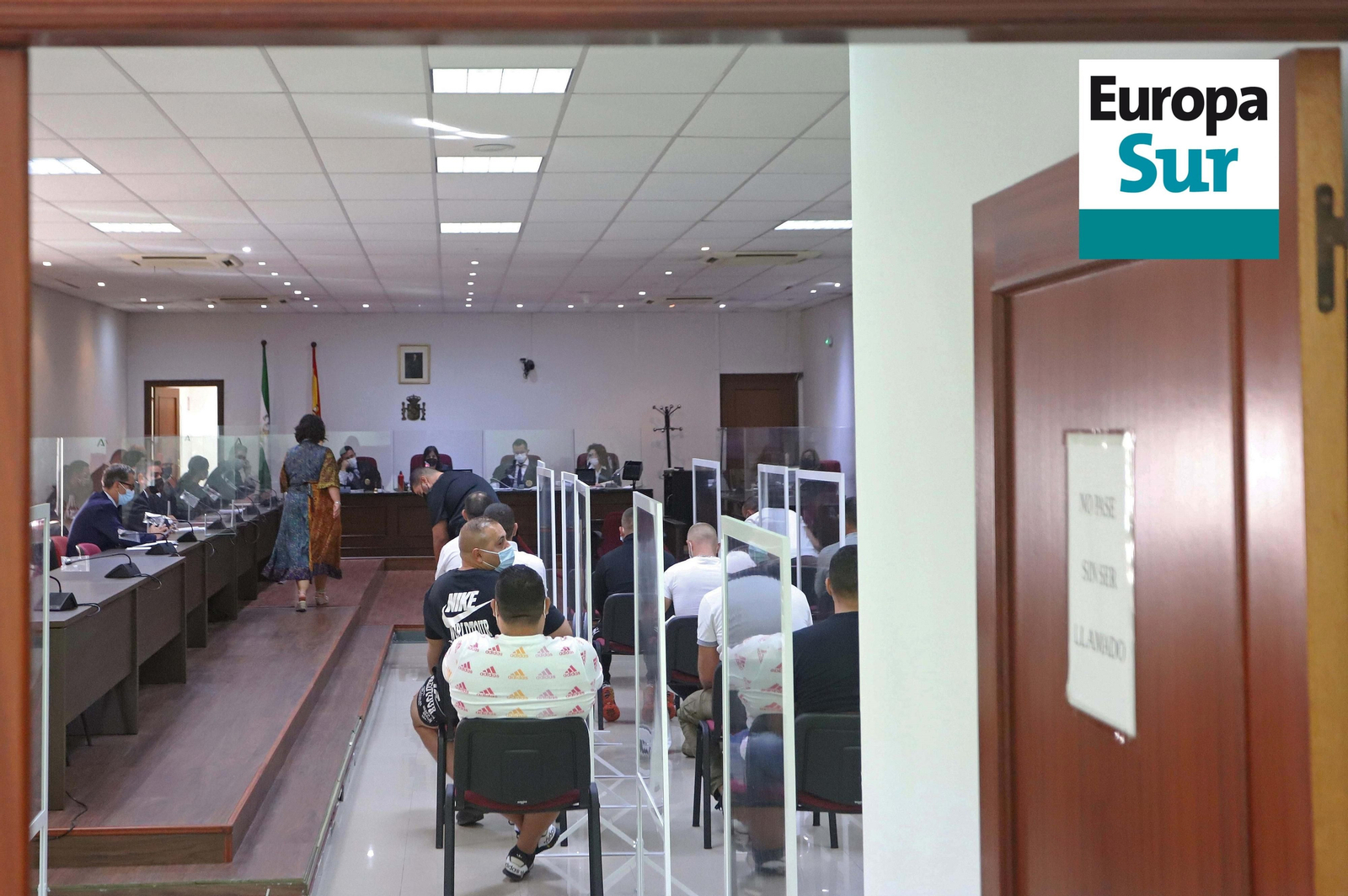 La sala de la Audiencia durante el juicio.