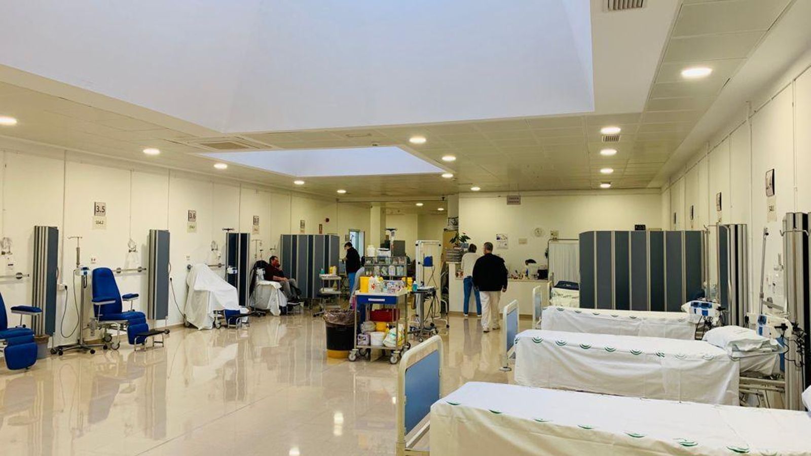 El espacio de la antigua cafetería del Clínico, habilitado ahora como Hospital de Día.