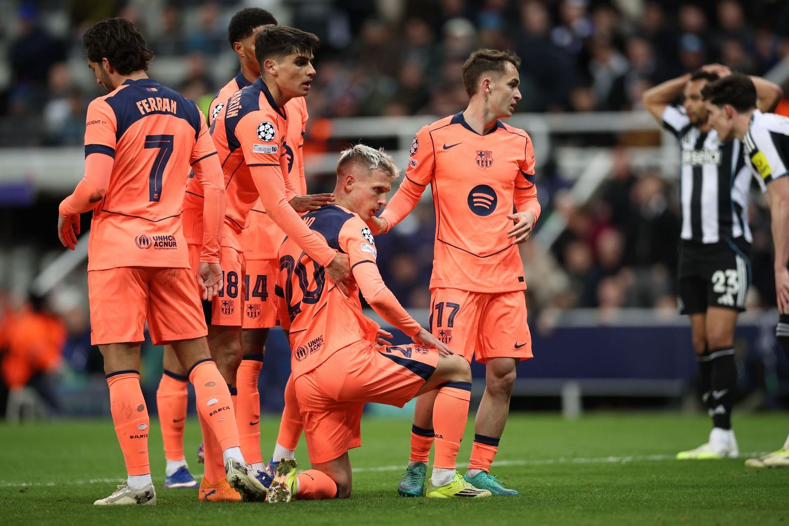 Las fotos del Newcastle-Barcelona