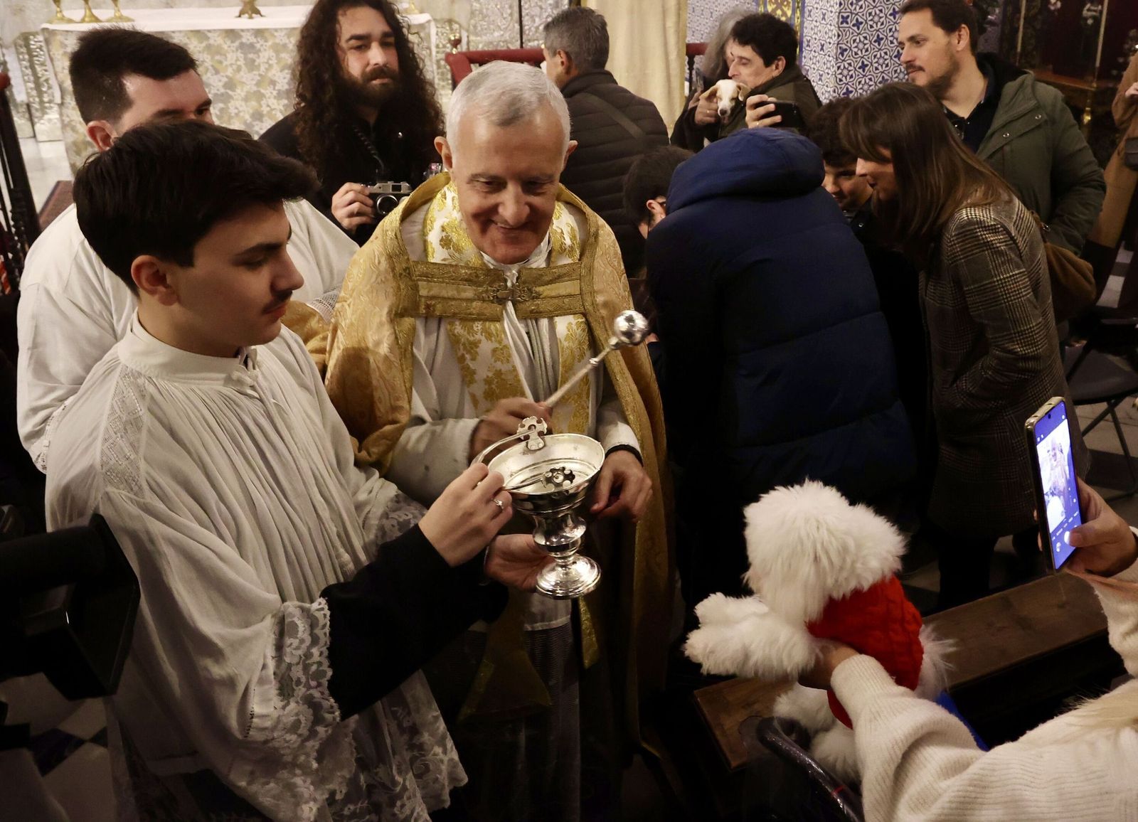 Bendición de animales en la Capilla de la Divina Pastora.