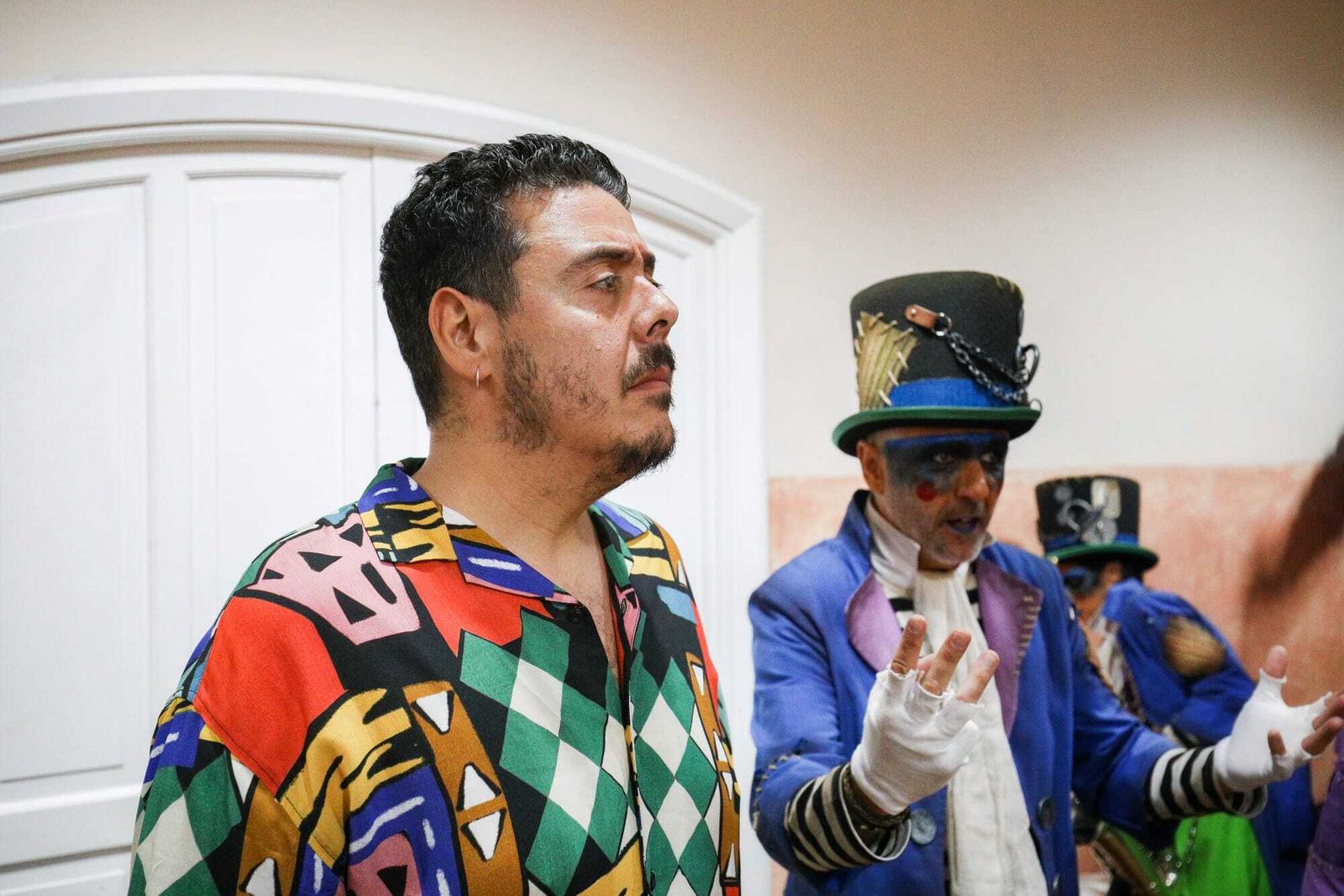 El ambiente en los camerinos del teatro Falla