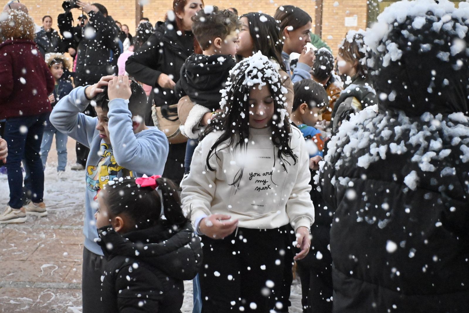 Las mejores fotografías de la nevada en el barrio de La Hispanidad