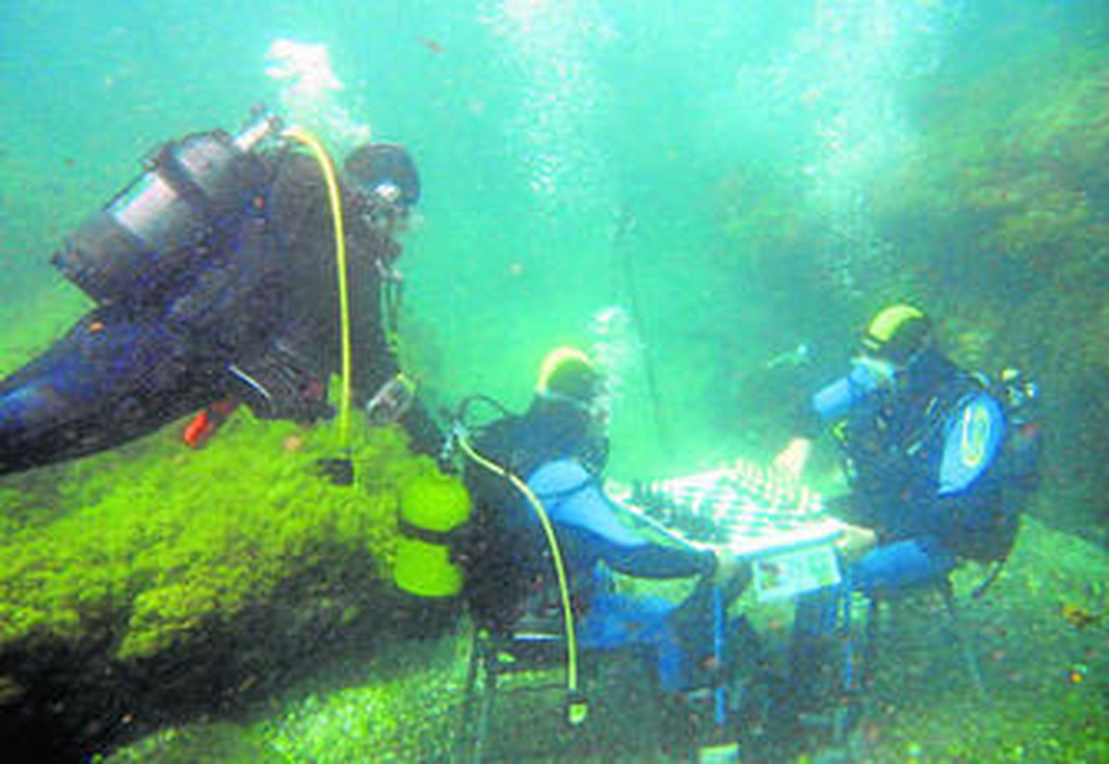 Final de la tercera edición del Torneo de Ajedrez Submarino.