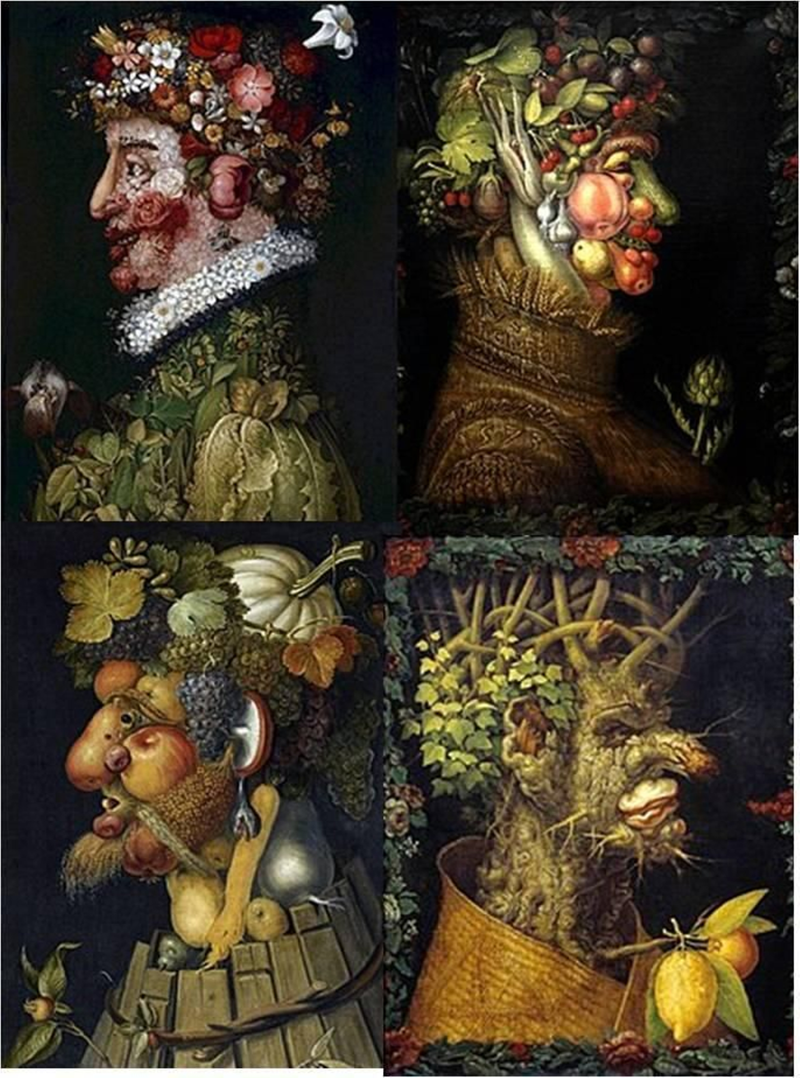 Arcimboldo. Las cuatro estaciones.