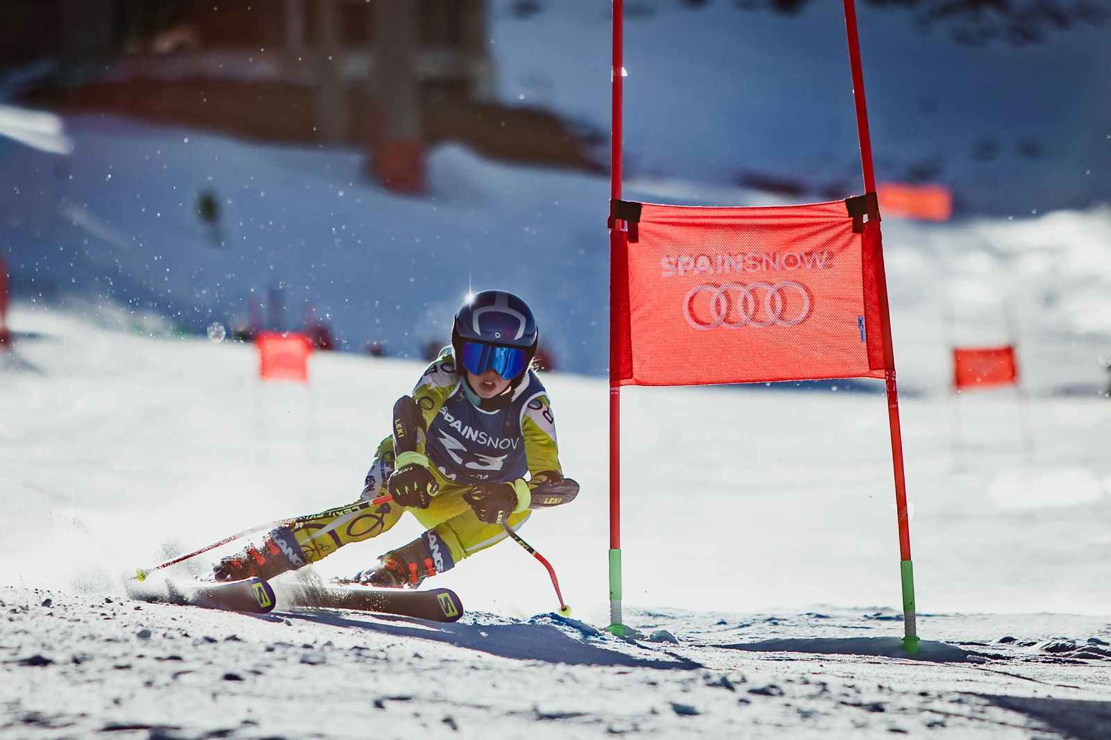 Un esquiador en una de las pruebas de Sierra Nevada