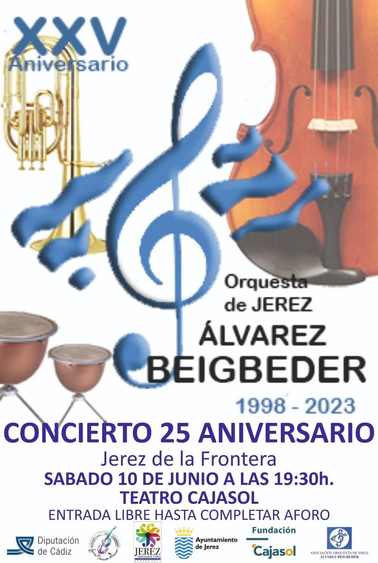 Cartel del concierto en Jerez.