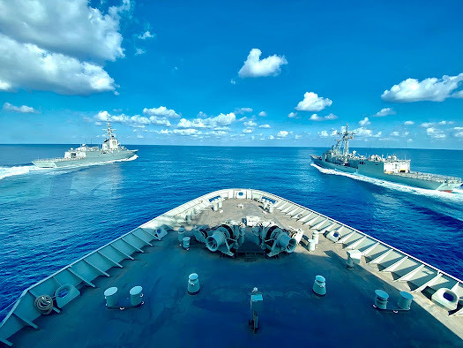 Los buques participantes en el ejercicio.