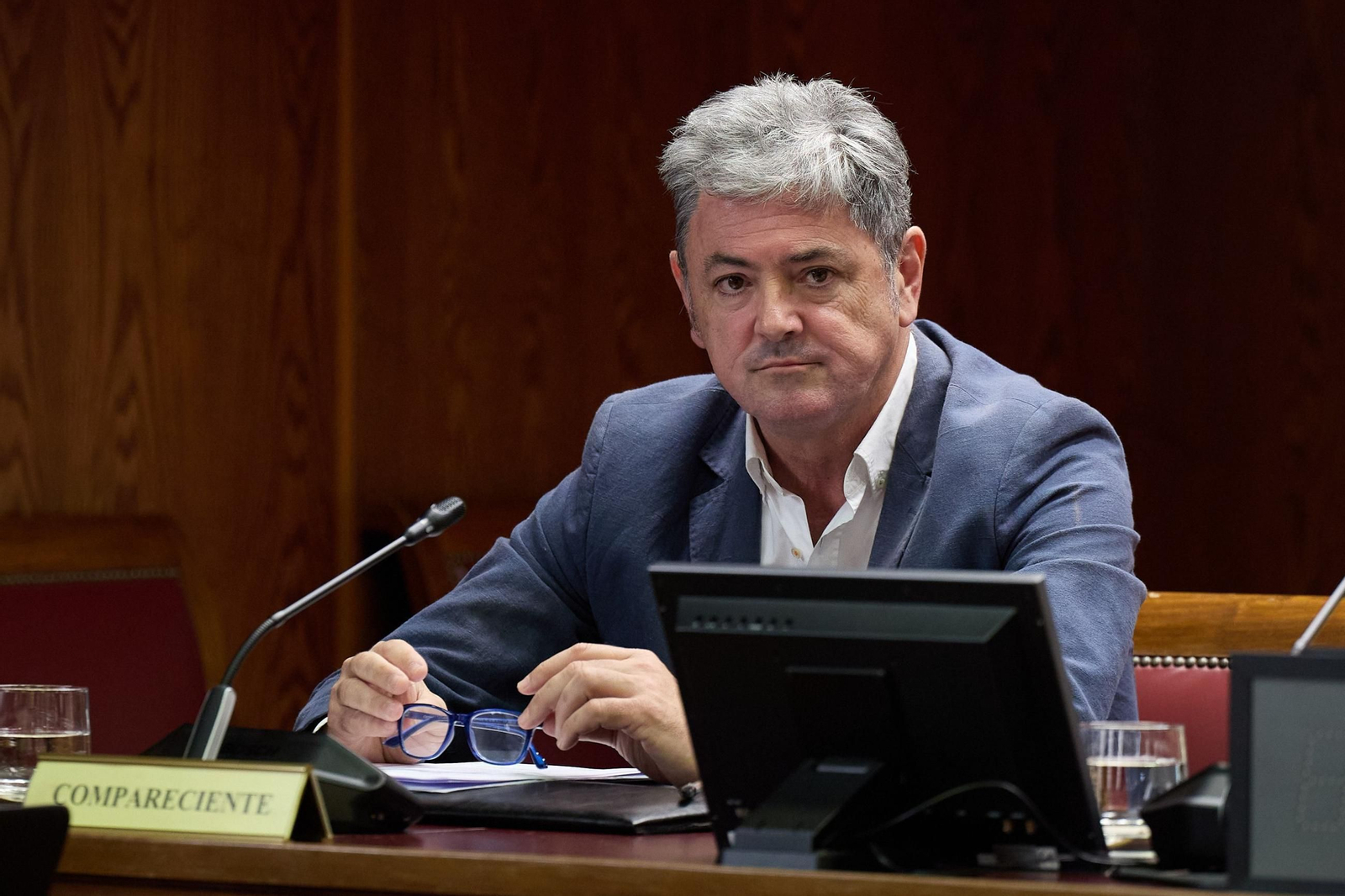 Joseba Antxon Alonso, socio de Santos Cerdán en Servinabar, en una comparecencia en el Senado.