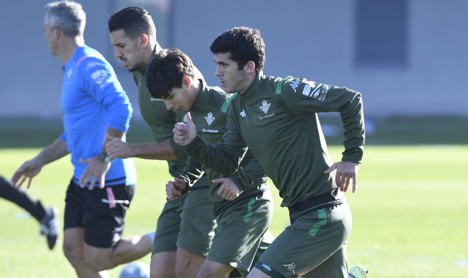 Carles Aleñá, en su primer entreno en la ciudad deportiva Luis del Sol.