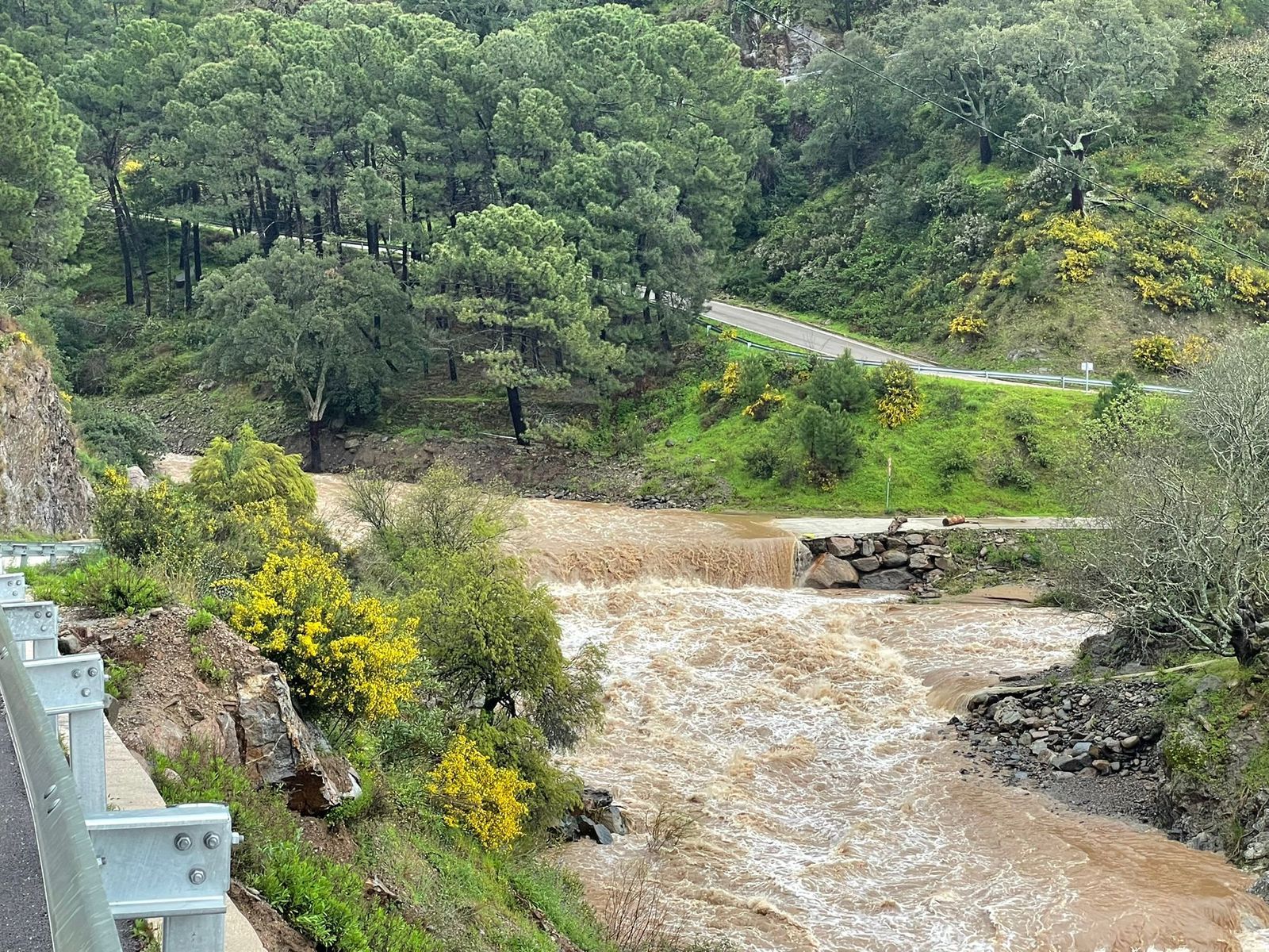 Unas 40 familias de Genalguacil siguen aisladas tras las lluvias