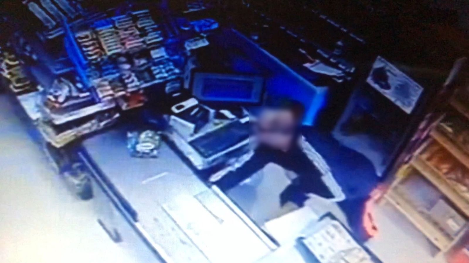 Imagen de la cámara de seguridad del supermercado.