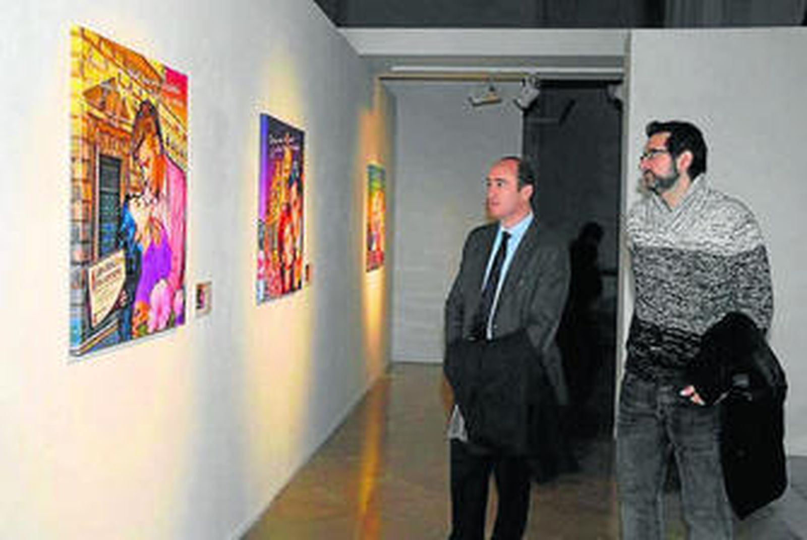 Un momento de la inauguración de la exposición, ayer.