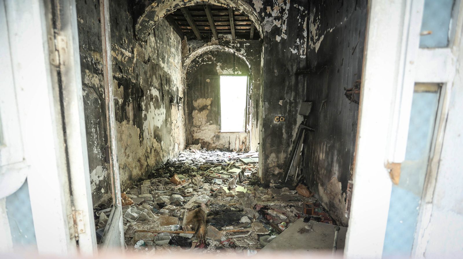 Las casas en ruinas de la calle Juana de Dios Lacoste en Jerez