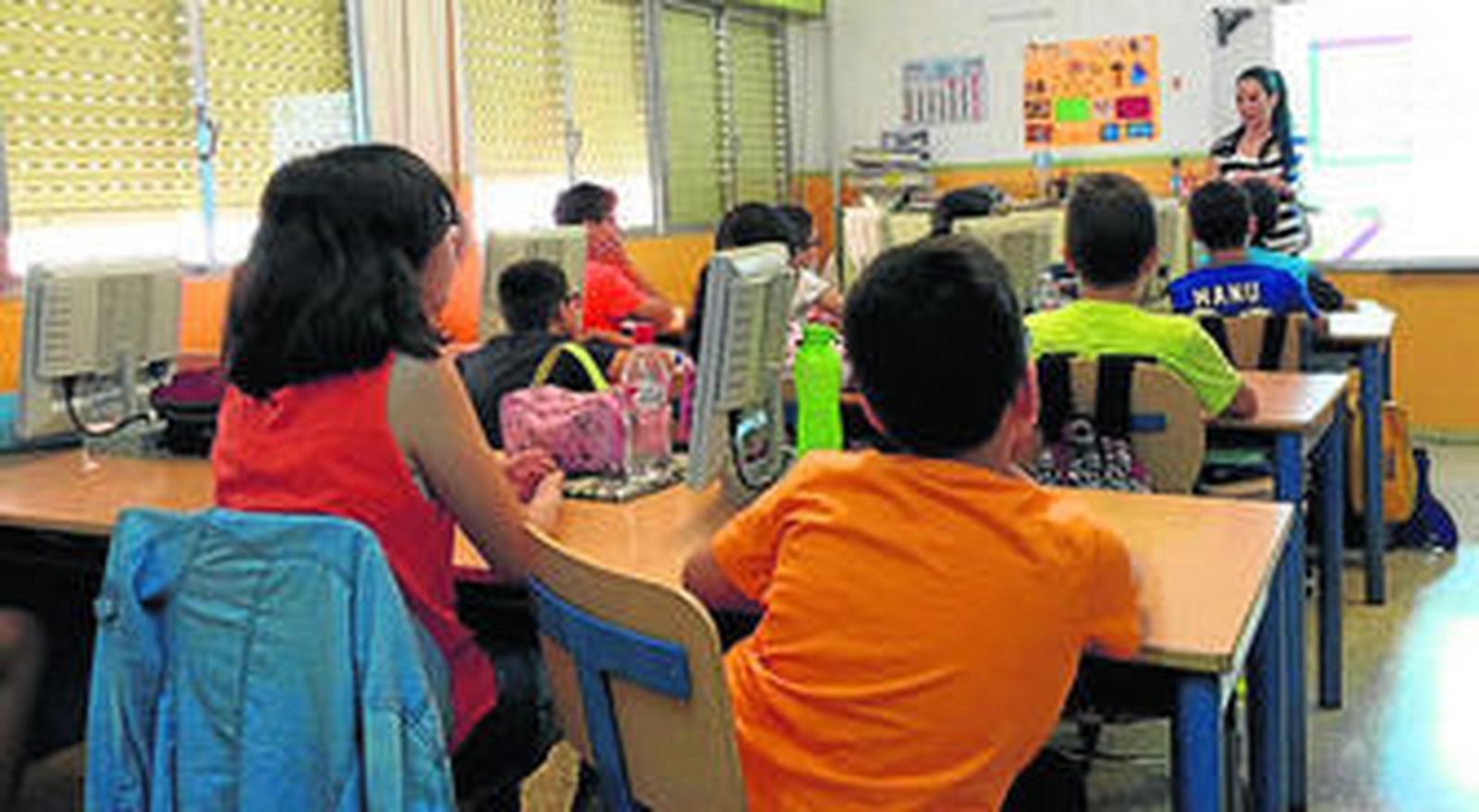 Alumnos del centro educativo abderitano durante el taller.