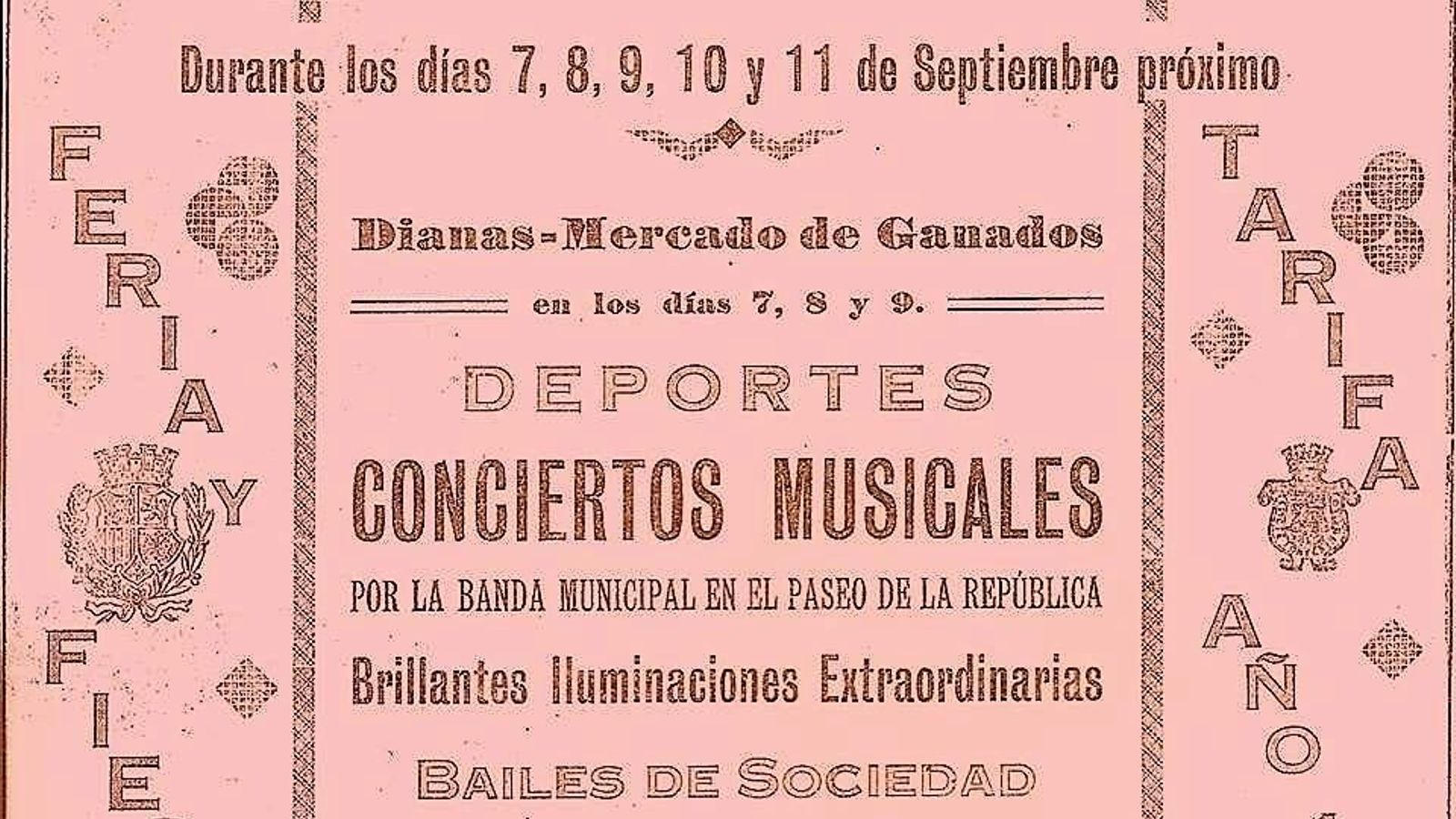 Cartel-programa de la Feria de 1932. Sin referencias a la festividad religiosa.