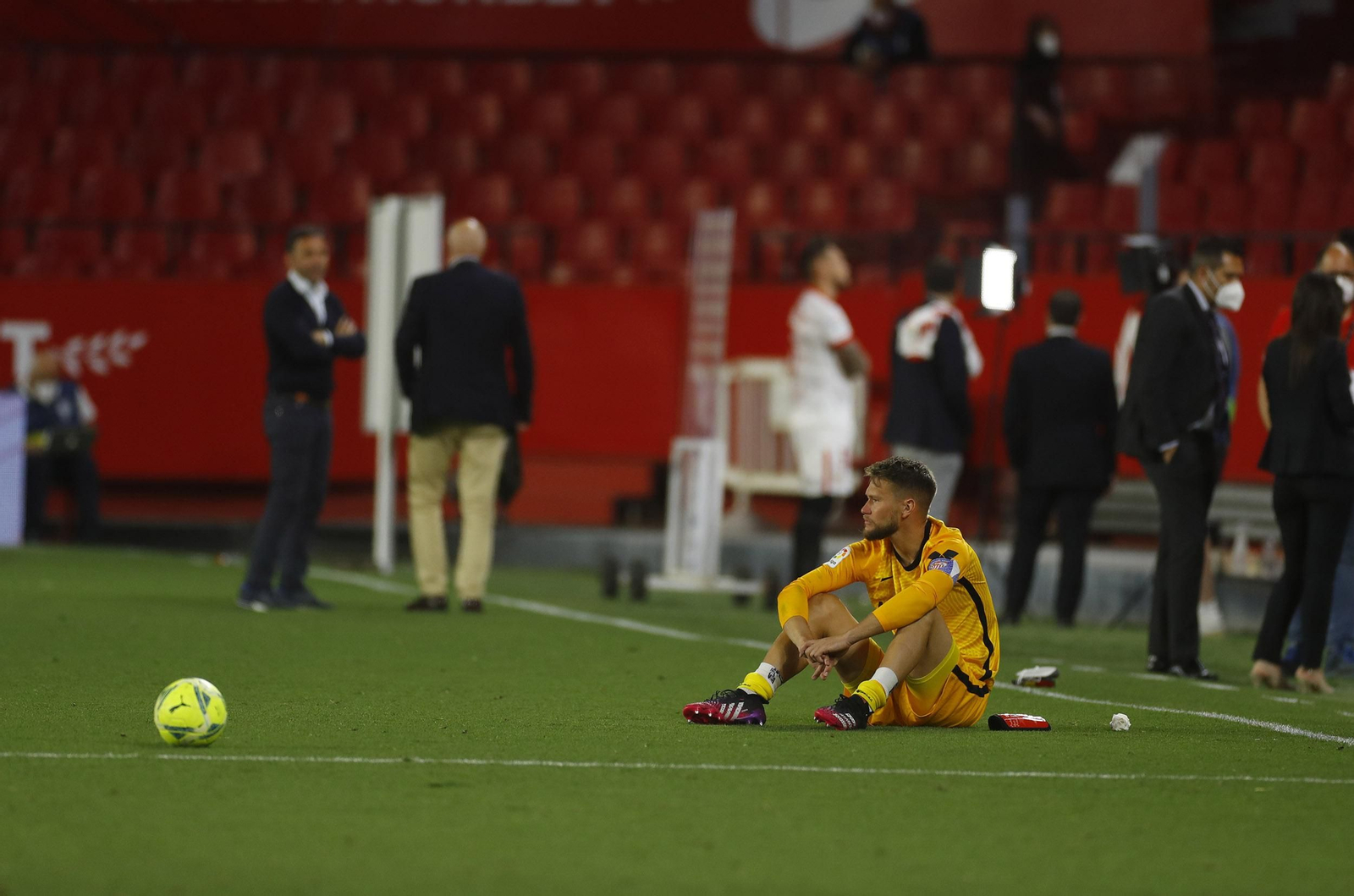 Vaclík, al acabar el partido de este domingo.