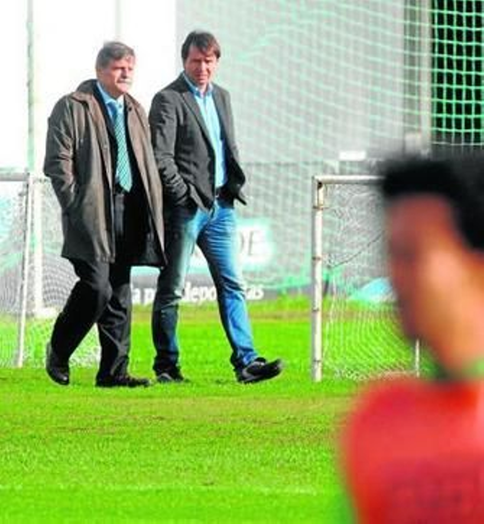 Vlada Stosic y José Antonio Bosch, en el entrenamiento de ayer.