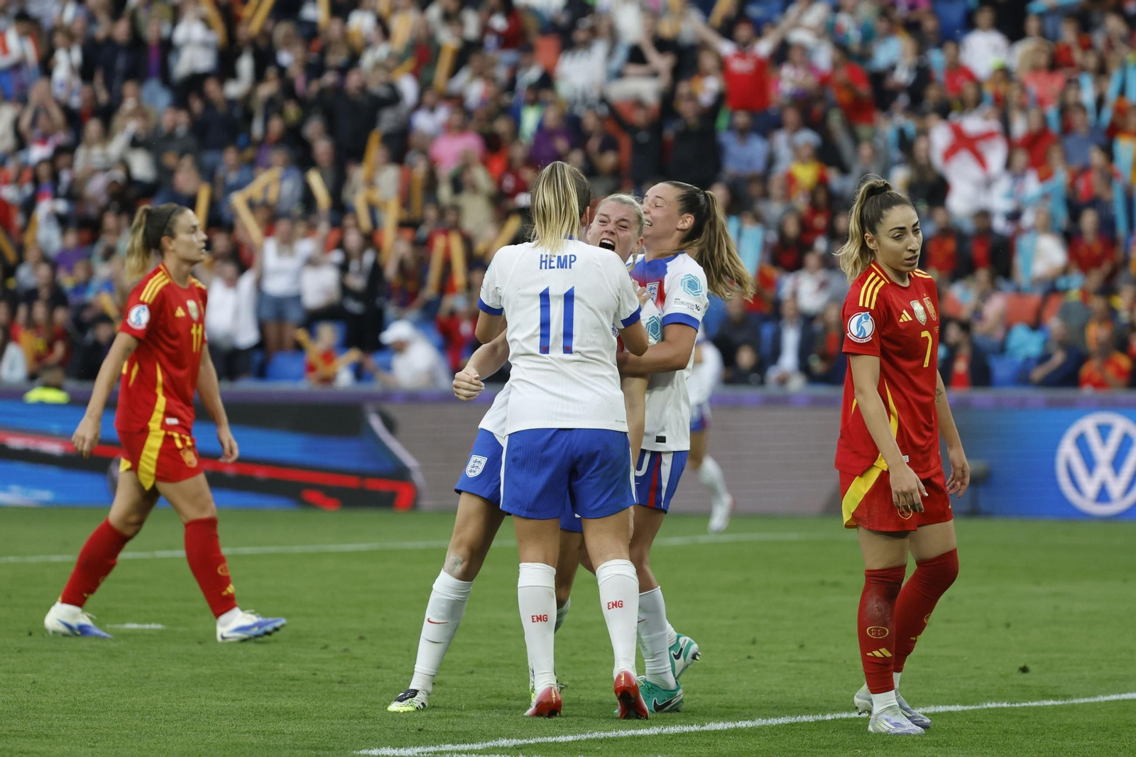 Las mejores imágenes de la final España - Inglaterra de la Eurocopa femenina