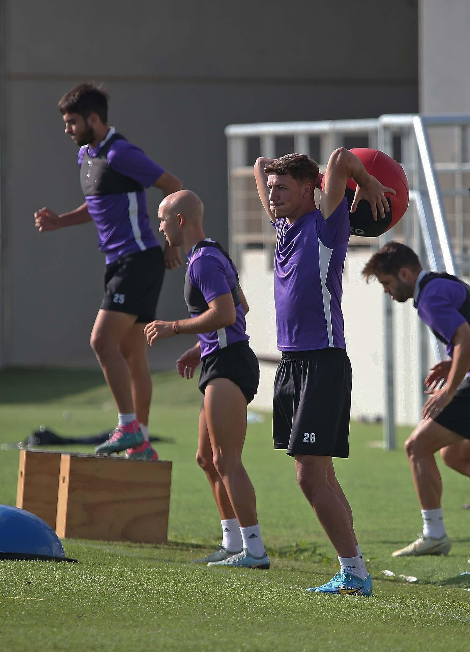 El entrenamiento de la Balona, en imágenes