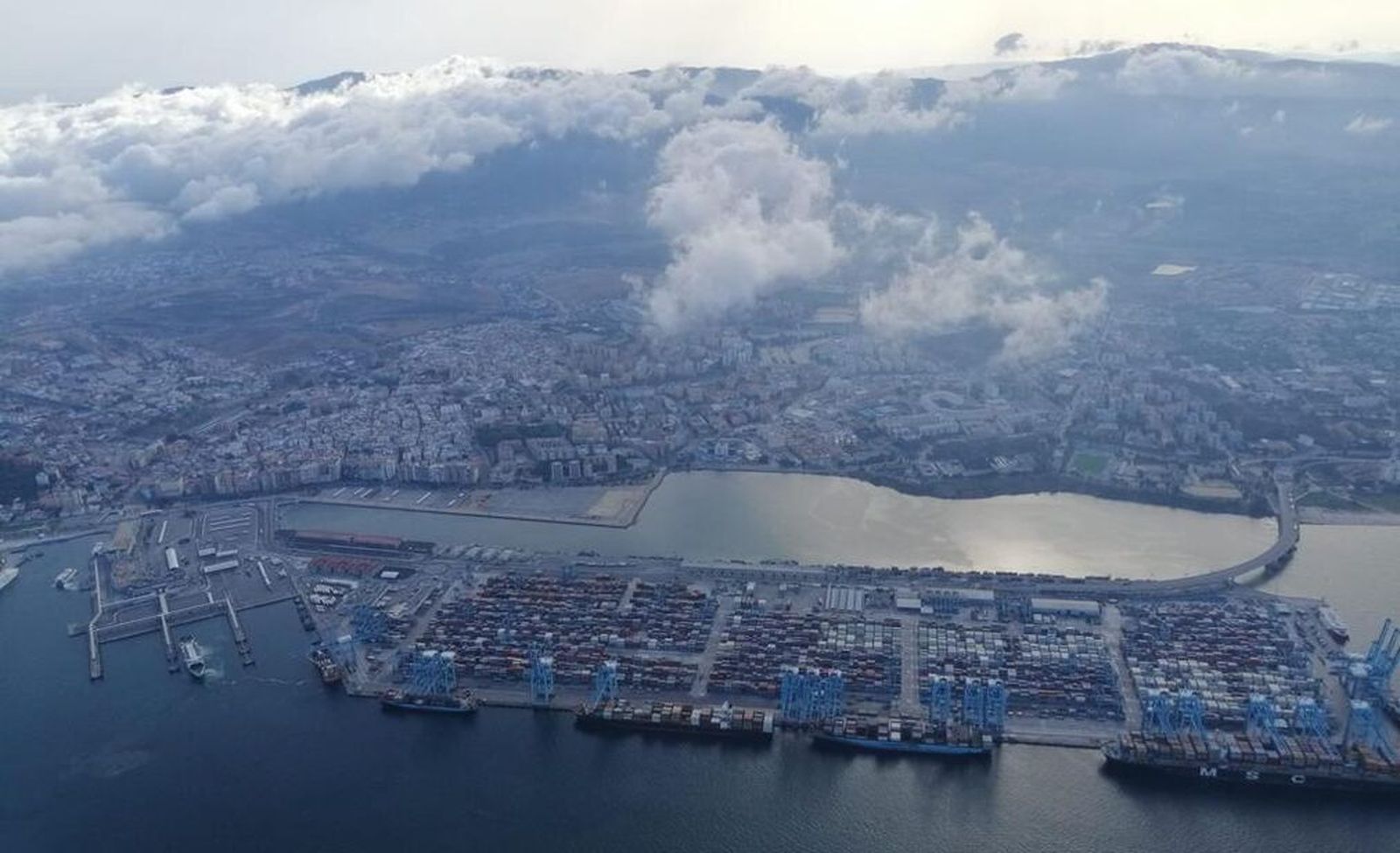 Una vista aérea del Puerto de Algeciras.