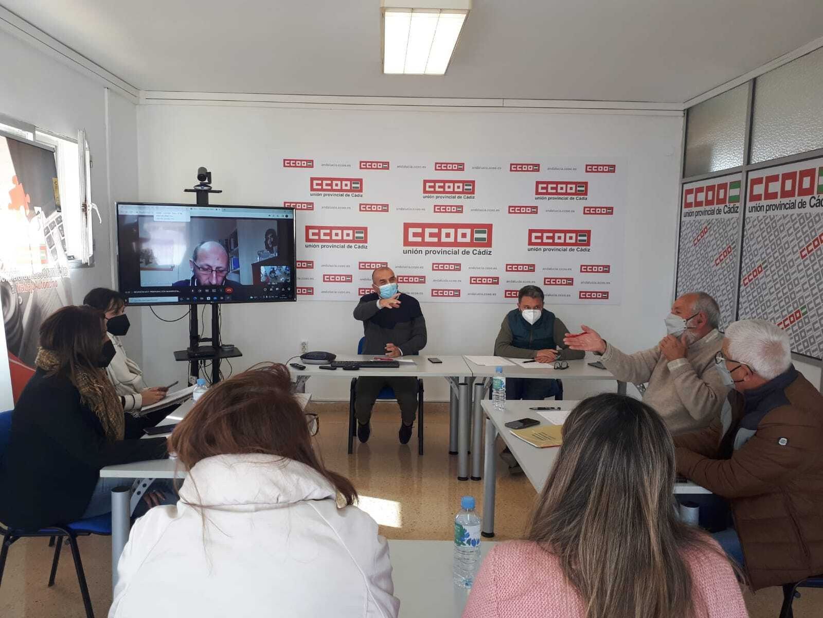 Reunión de las ejecutivas provinciales de UGT y CCOO.