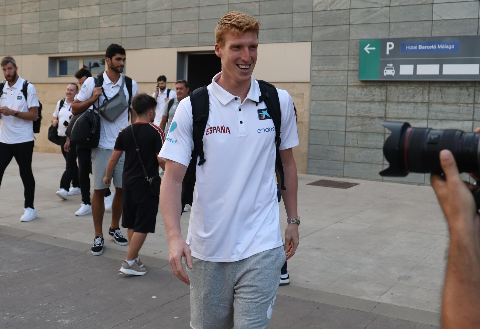 La selección española de baloncesto ya está en Málaga