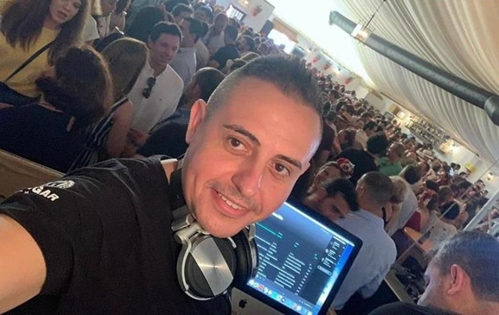 El DJ Rafa León en la Feria de Nuestra Señora de la Salud del año pasado.