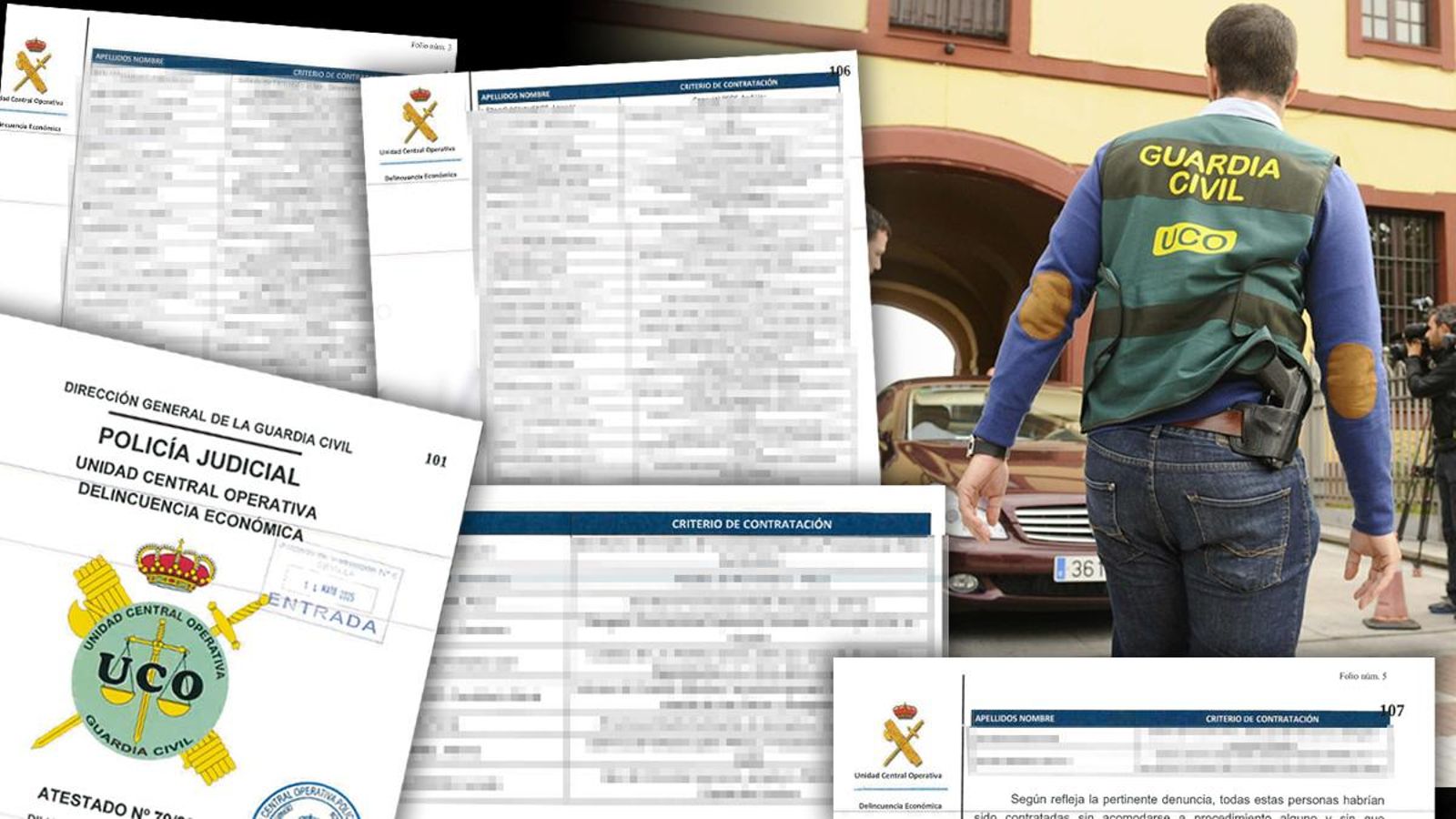 El nuevo atestado de la UCO incluye el litado con la denuncia de los 85 supuestos "enchufes" y el "criterio de contratación". El nuevo atestado de la UCO incluye el litado con la denuncia de los 85 supuestos "enchufes" y el "criterio de contratación".