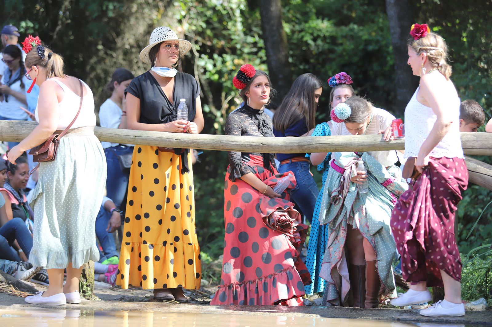 Imágenes de la Hermandad del Rocío de Huelva en la charca