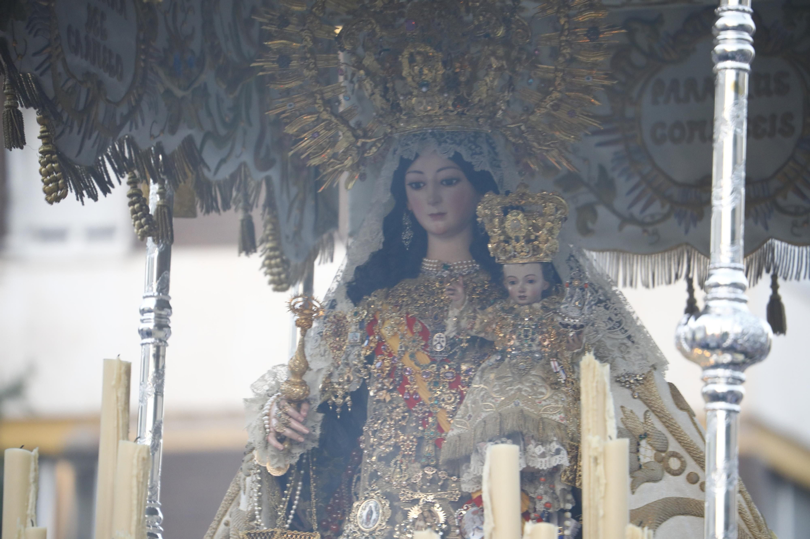 La Virgen del Carmen de San Cayetano, durante la salida procesional del pasado 16 de julio.