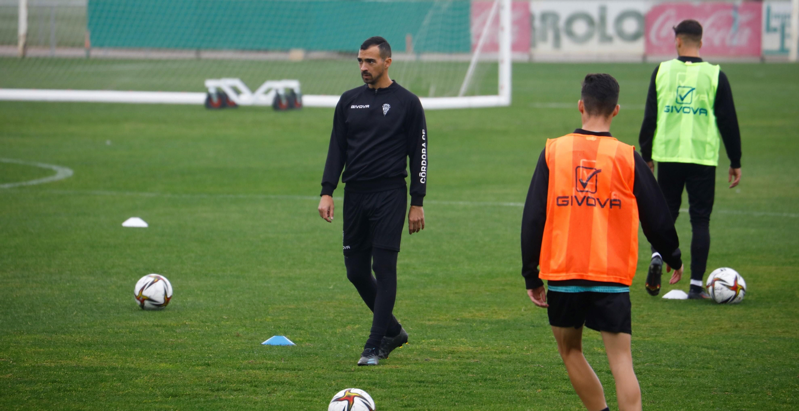 Miguel de las Cuevas, en el último entrenamiento antes de la final de la Copa RFEF.