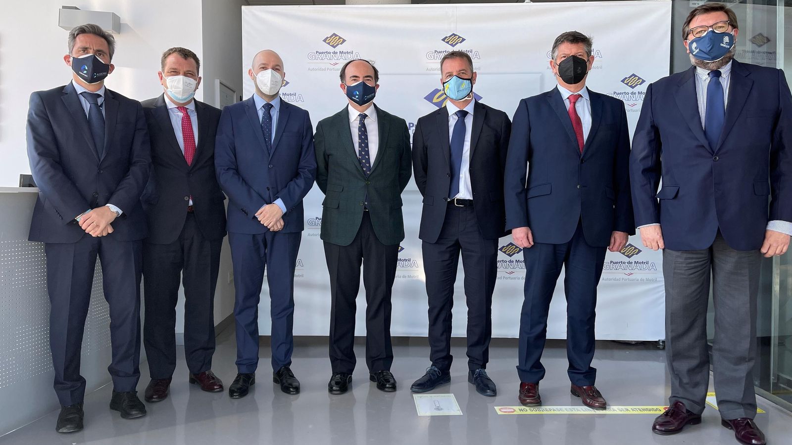 La delegación de la APBA en el acto.