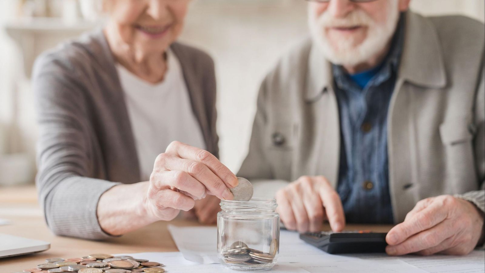 Una pareja de anciones | Imagen de archivo