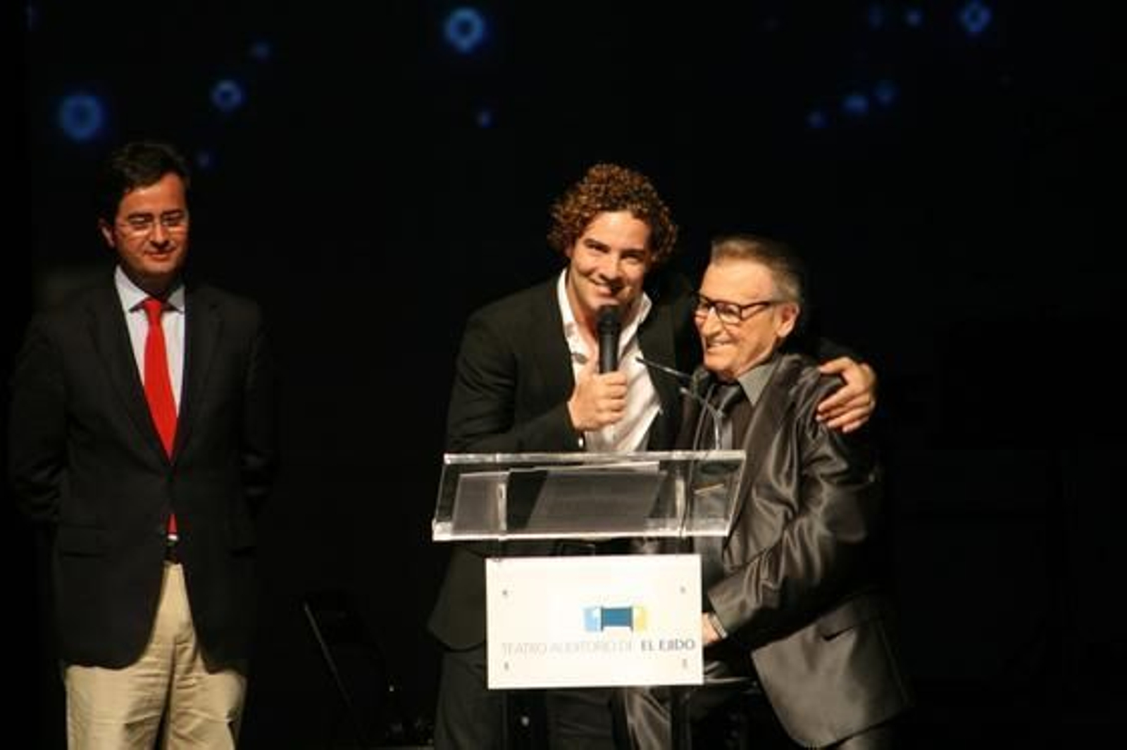 Con David Bisbal en la gala homenaje celebrada en abril de 2013 en El Ejido.
