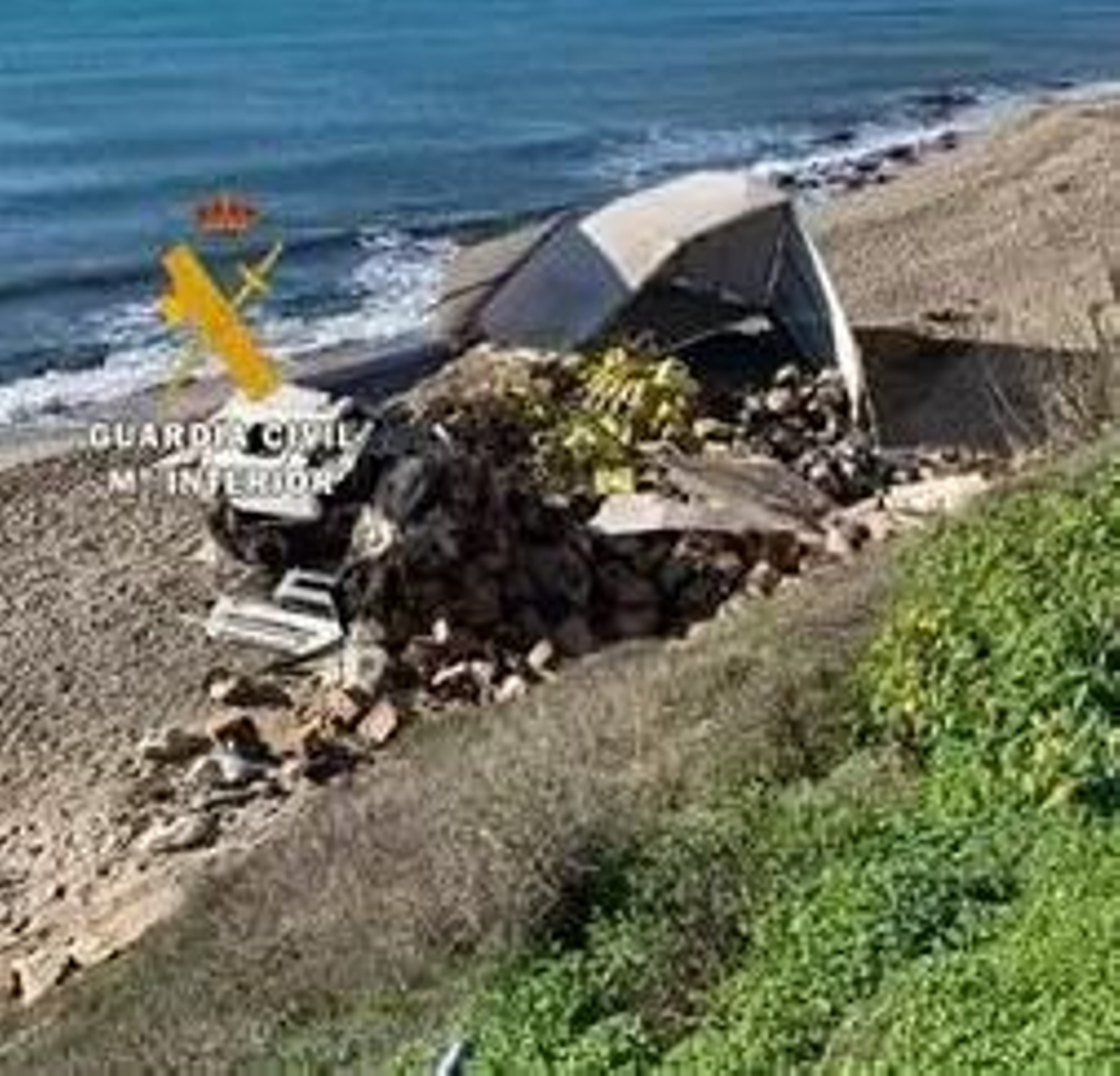 Estado en el que quedó el camión accidentado