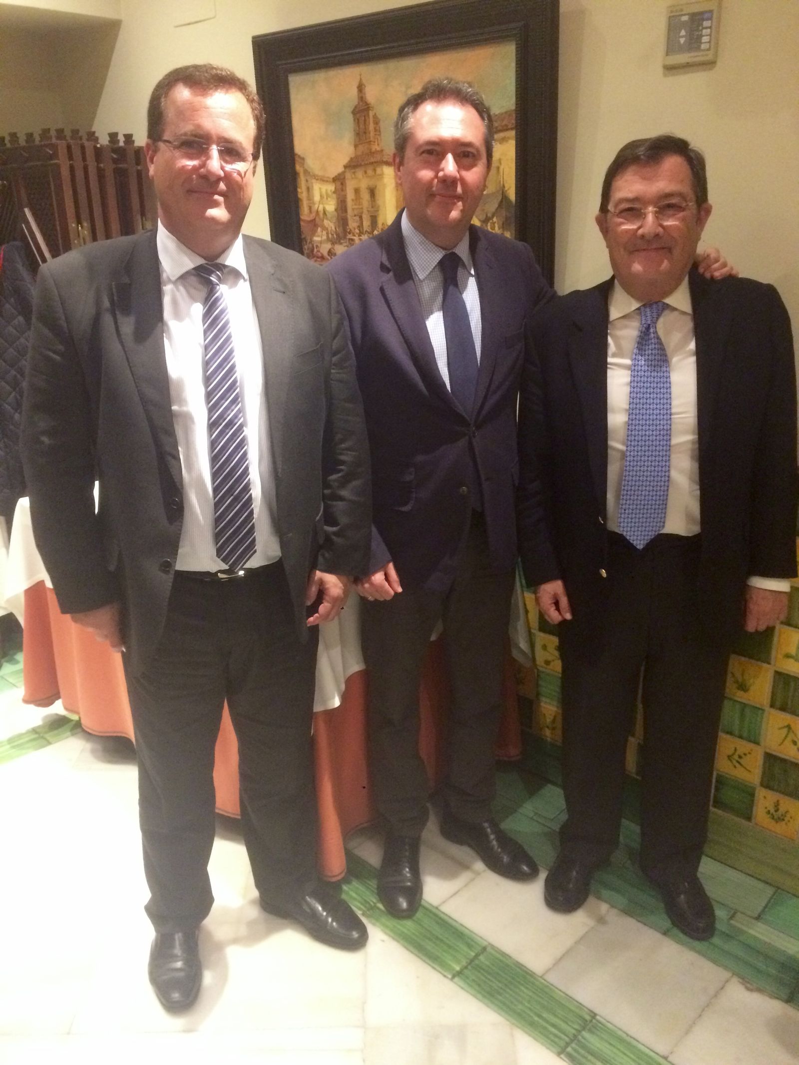 Juan Carlos Cabrera, Juan Espadas y Joaquín Sainz de la Maza.