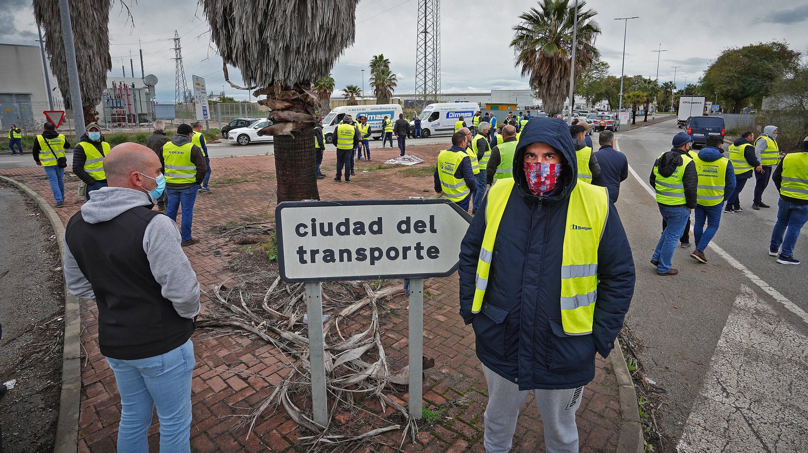 Imágenes de los piquetes informativos en la Ciudad del Transporte